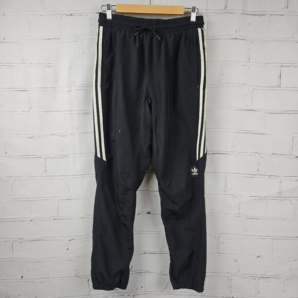 Adidas Sports Pants Mens M Elastic Pull Up Joggers Leg Zippers Gym Work Out - Picture 1 of 13